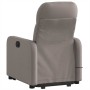 Sillón reclinable de masaje elevable tela gris taupé