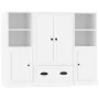 Hohe Sideboards, 3 Stück, weißes Sperrholz von vidaXL, Sideboards - Ref: Foro24-3185319, Preis: 210,76 €, Rabatt: %