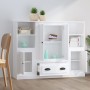 Hohe Sideboards, 3 Stück, weißes Sperrholz von vidaXL, Sideboards - Ref: Foro24-3185319, Preis: 217,01 €, Rabatt: %