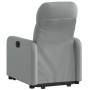 Sillón eléctrico reclinable elevable de tela gris claro