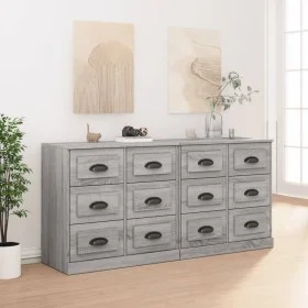 Sideboards 2 pieces Sonoma gray plywood by vidaXL, Sideboards - Ref: Foro24-3185285, Price: 227,60 €, Discount: %