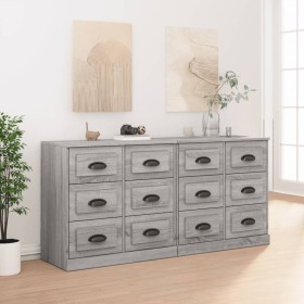 Sideboards 2 Stück Sonoma graues Sperrholz von vidaXL, Sideboards - Ref: Foro24-3185285, Preis: 240,20 €, Rabatt: %