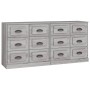 Aparadores 2 piezas madera contrachapada gris Sonoma de vidaXL, Aparadores - Ref: Foro24-3185285, Precio: 248,44 €, Descuento: %