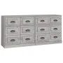 Aparadores 2 piezas madera contrachapada gris Sonoma de vidaXL, Aparadores - Ref: Foro24-3185285, Precio: 236,60 €, Descuento: %