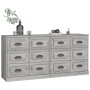 Aparadores 2 piezas madera contrachapada gris Sonoma de vidaXL, Aparadores - Ref: Foro24-3185285, Precio: 248,44 €, Descuento: %