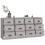 Aparadores 2 piezas madera contrachapada gris Sonoma de vidaXL, Aparadores - Ref: Foro24-3185285, Precio: 248,44 €, Descuento: %