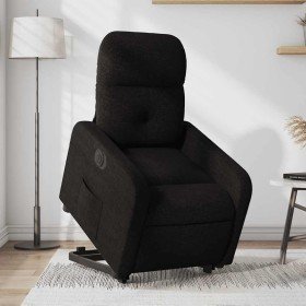 Sillón eléctrico reclinable elevable de tela negro Sillón eléctrico reclinable elevable de tela negro