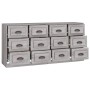 Aparadores 2 piezas madera contrachapada gris Sonoma de vidaXL, Aparadores - Ref: Foro24-3185285, Precio: 248,44 €, Descuento: %