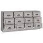 Aparadores 2 piezas madera contrachapada gris Sonoma de vidaXL, Aparadores - Ref: Foro24-3185285, Precio: 236,60 €, Descuento: %