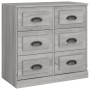 Aparadores 2 piezas madera contrachapada gris Sonoma de vidaXL, Aparadores - Ref: Foro24-3185285, Precio: 248,44 €, Descuento: %