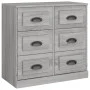 Aparadores 2 piezas madera contrachapada gris Sonoma de vidaXL, Aparadores - Ref: Foro24-3185285, Precio: 236,60 €, Descuento: %