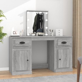 Sonoma gray LED dressing table 130x50x132.5 cm by vidaXL, Bedroom Dressers - Ref: Foro24-3185349, Price: 169,61 €, Discount: %