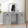 Tocador con LED color gris Sonoma 130x50x132,5 cm de vidaXL, Tocadores para dormitorios - Ref: Foro24-3185349, Precio: 167,34...