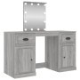 Sonoma gray LED dressing table 130x50x132.5 cm by vidaXL, Bedroom Dressers - Ref: Foro24-3185349, Price: 169,61 €, Discount: %