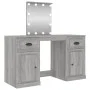 Sonoma gray LED dressing table 130x50x132.5 cm by vidaXL, Bedroom Dressers - Ref: Foro24-3185349, Price: 167,26 €, Discount: %