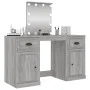 Sonoma gray LED dressing table 130x50x132.5 cm by vidaXL, Bedroom Dressers - Ref: Foro24-3185349, Price: 167,26 €, Discount: %