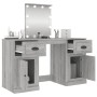 Sonoma gray LED dressing table 130x50x132.5 cm by vidaXL, Bedroom Dressers - Ref: Foro24-3185349, Price: 169,61 €, Discount: %