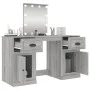 Sonoma gray LED dressing table 130x50x132.5 cm by vidaXL, Bedroom Dressers - Ref: Foro24-3185349, Price: 167,26 €, Discount: %