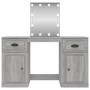 Sonoma gray LED dressing table 130x50x132.5 cm by vidaXL, Bedroom Dressers - Ref: Foro24-3185349, Price: 169,61 €, Discount: %