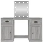 Sonoma gray LED dressing table 130x50x132.5 cm by vidaXL, Bedroom Dressers - Ref: Foro24-3185349, Price: 167,26 €, Discount: %