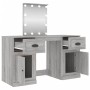 Sonoma gray LED dressing table 130x50x132.5 cm by vidaXL, Bedroom Dressers - Ref: Foro24-3185349, Price: 169,61 €, Discount: %
