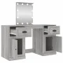 Sonoma gray LED dressing table 130x50x132.5 cm by vidaXL, Bedroom Dressers - Ref: Foro24-3185349, Price: 167,26 €, Discount: %