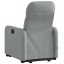 Sillón de masaje eléctrico reclinable elevable tela gris claro