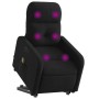 Sillón de masaje eléctrico reclinable elevable tela negro