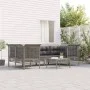 7-teiliges Gartenmöbel-Set und graue synthetische Rattankissen von vidaXL, Gartensets - Ref: Foro24-3187478, Preis: 464,17 €,...