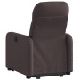 Sillón masaje eléctrico reclinable elevable tela marrón oscuro