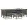 7-teiliges Gartenmöbel-Set und graue synthetische Rattankissen von vidaXL, Gartensets - Ref: Foro24-3187478, Preis: 464,17 €,...