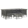 7-teiliges Gartenmöbel-Set und graue synthetische Rattankissen von vidaXL, Gartensets - Ref: Foro24-3187478, Preis: 471,22 €,...