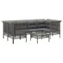 7-teiliges Gartenmöbel-Set und graue synthetische Rattankissen von vidaXL, Gartensets - Ref: Foro24-3187478, Preis: 464,17 €,...