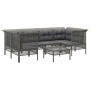 7-teiliges Gartenmöbel-Set und graue synthetische Rattankissen von vidaXL, Gartensets - Ref: Foro24-3187478, Preis: 471,22 €,...