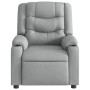 Sillón reclinable de masaje de tela gris claro