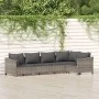 5-piece garden furniture set with gray synthetic rattan cushions by vidaXL, Garden sets - Ref: Foro24-3187274, Price: 387,44 ...