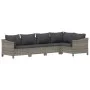 5-piece garden furniture set with gray synthetic rattan cushions by vidaXL, Garden sets - Ref: Foro24-3187274, Price: 387,44 ...