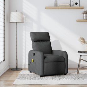 Sillón reclinable de masaje de tela gris oscuro en Sillones | Comprar online en Foro24