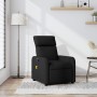 Sillón reclinable de masaje de tela negra