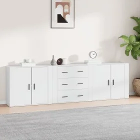Sideboards 3 pieces white plywood by vidaXL, Sideboards - Ref: Foro24-3185399, Price: 259,57 €, Discount: %