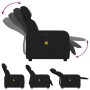 Sillón reclinable de masaje de piel sintética negra