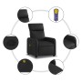 Sillón reclinable de masaje de piel sintética negra