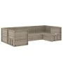 Set de muebles de jardín 6 pzas y cojines ratán sintético gris de vidaXL, Conjuntos de jardín - Ref: Foro24-3187246, Precio: ...