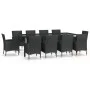 11-piece garden dining set with black synthetic rattan cushions by vidaXL, Garden sets - Ref: Foro24-3187331, Price: 910,96 €...