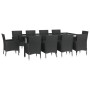 11-piece garden dining set with black synthetic rattan cushions by vidaXL, Garden sets - Ref: Foro24-3187331, Price: 938,21 €...
