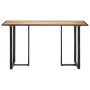 Mesa de comedor de madera maciza de mango rugosa 140 cm