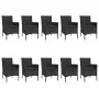 11-piece garden dining set with black synthetic rattan cushions by vidaXL, Garden sets - Ref: Foro24-3187331, Price: 910,96 €...