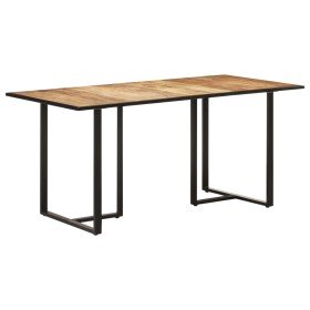 Mesa de comedor madera de mango rugosa 160 cm en Mesas de cocina y de comedor | Comprar online en Foro24