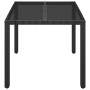 Gartentisch Glasoberfläche PE Rattan schwarz 90x90x75 cm von vidaXL, Gartentische - Ref: Foro24-319895, Preis: 113,40 €, Raba...