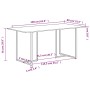 Mesa de comedor madera de mango rugosa 160 cm